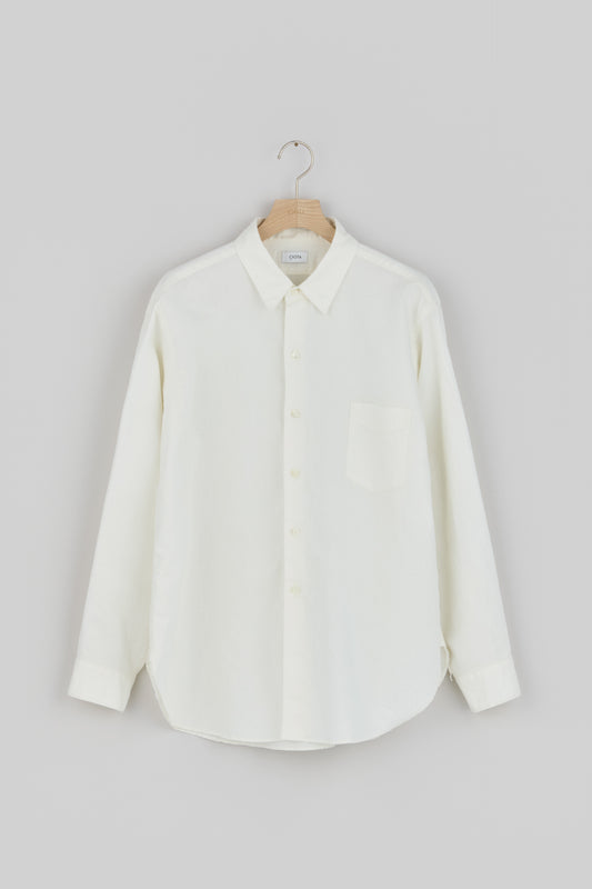 Regular Collar Long Sleeve Shirt (Cotton Linen)