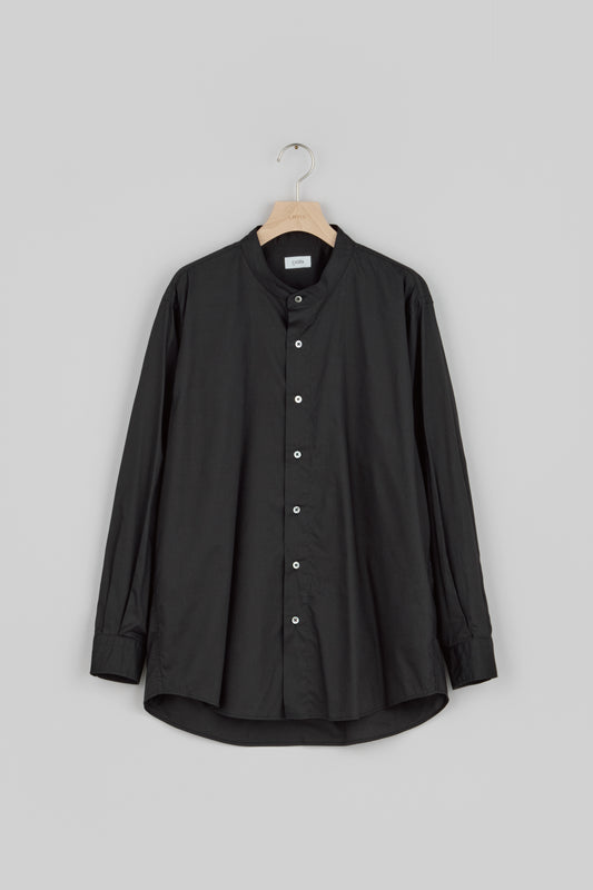 Band Collar Long Sleeve Shirt (Cotton Rayon)