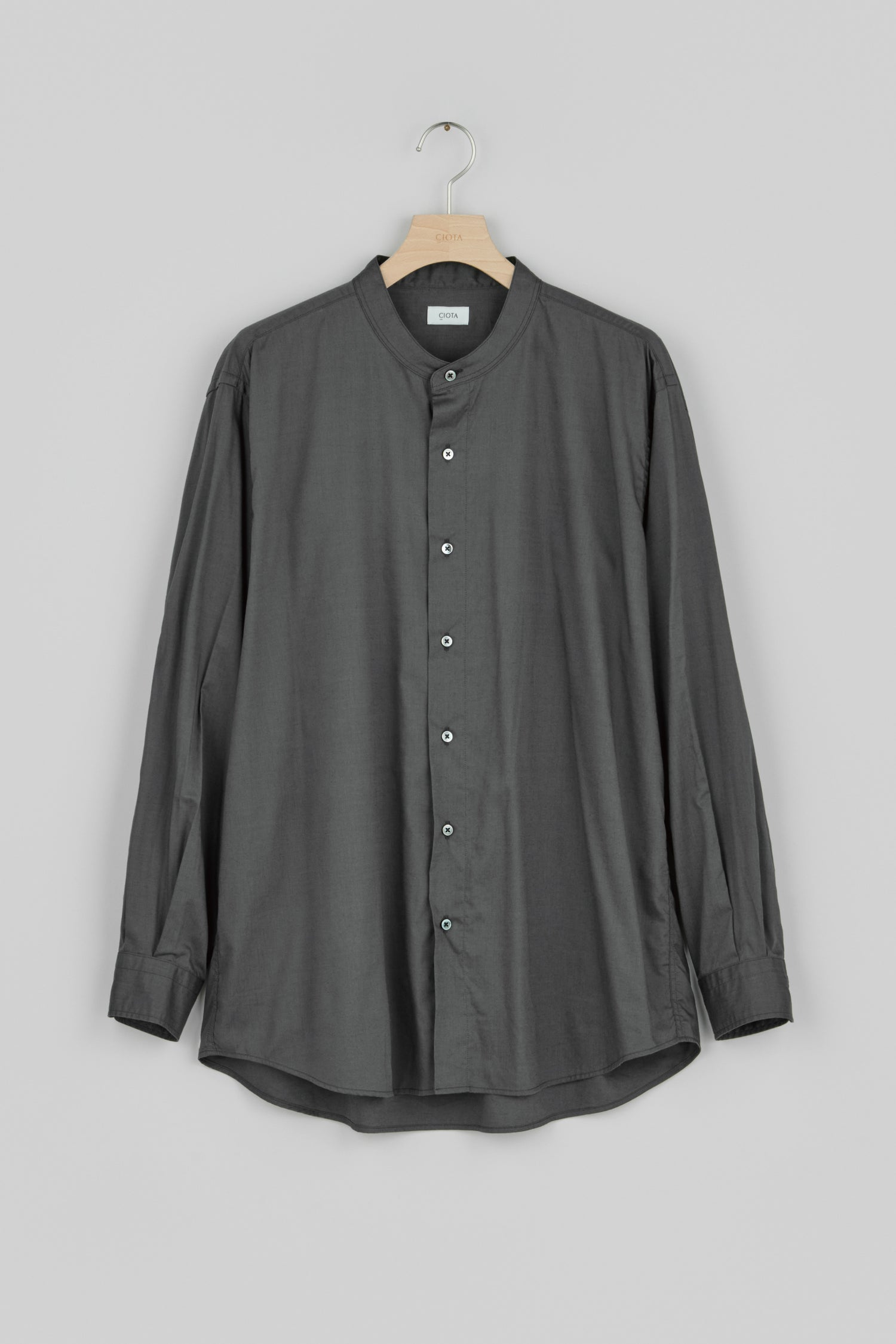 ジャケット・アウター tech long sleeve band collar shirt Band Collar Long Sleeve Shirt (Cotton Rayon) – CIOTA Online Shop