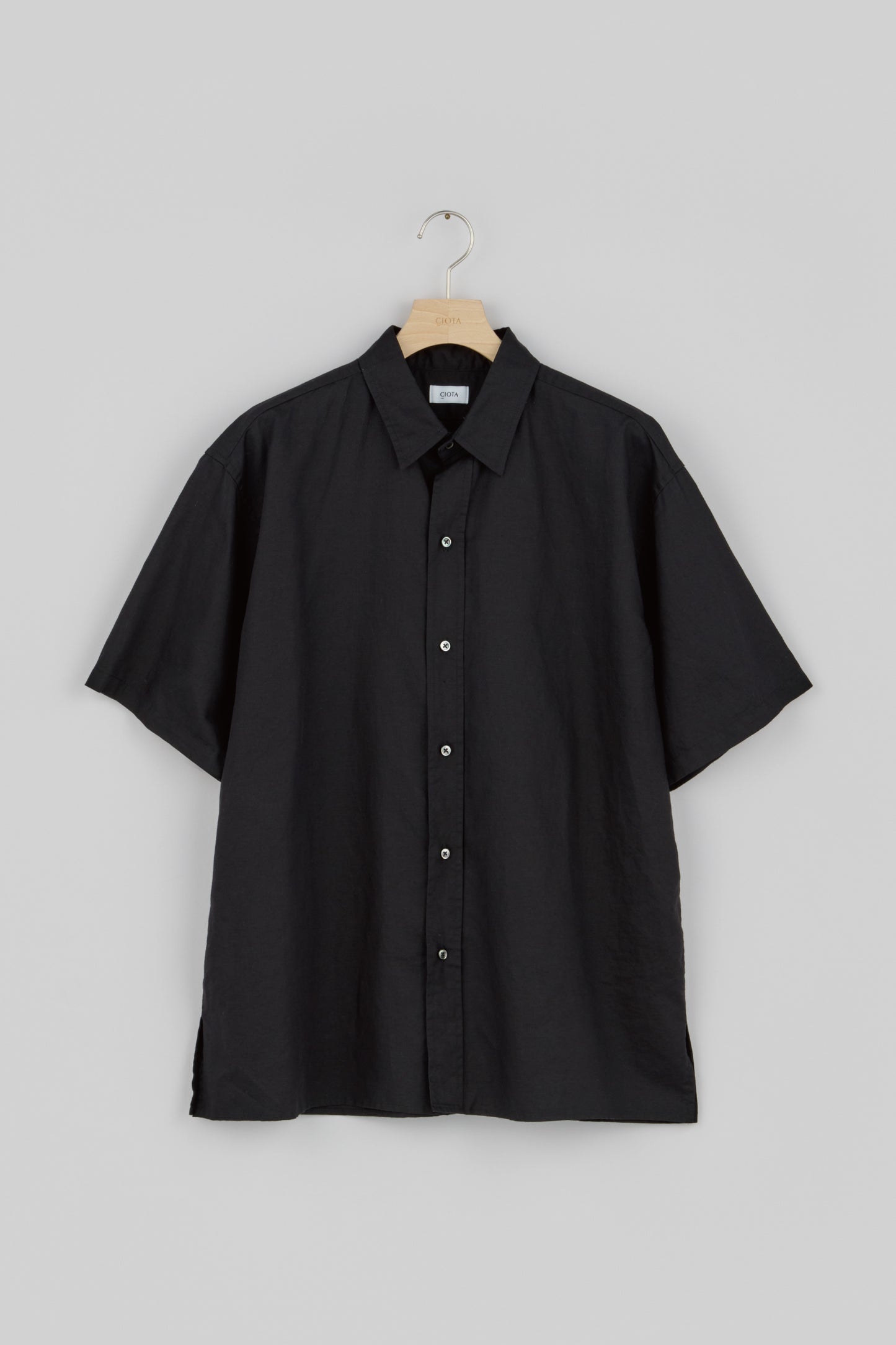 Regular Collar Short Sleeve Shirt (Cotton Linen)