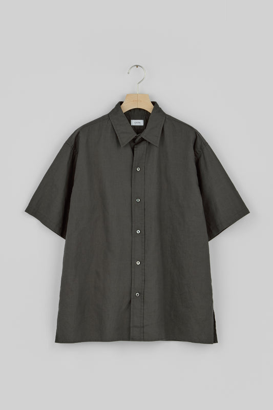Regular Collar Short Sleeve Shirt (Cotton Linen)