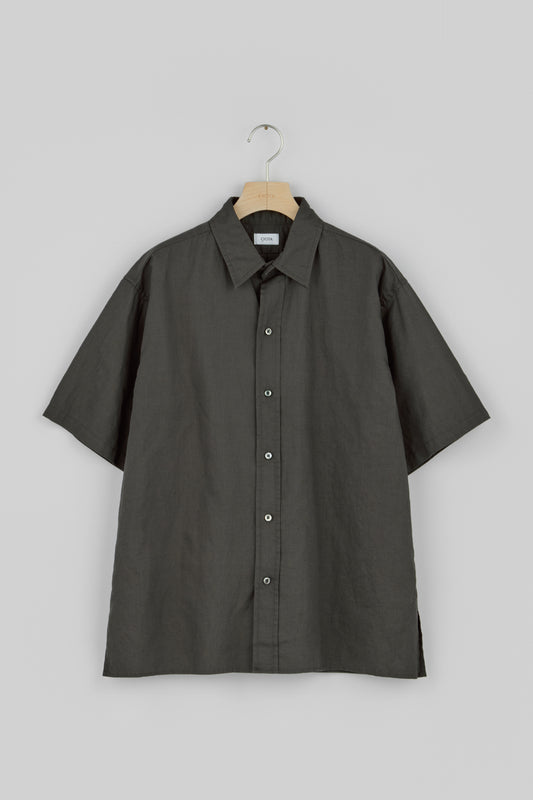 Regular Collar Short Sleeve Shirt (Cotton Linen)
