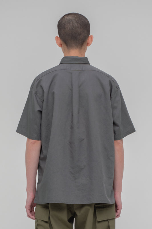 Regular Collar Short Sleeve Shirt (Cotton Linen)