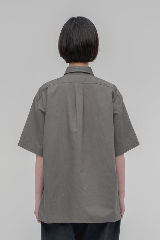Regular Collar Short Sleeve Shirt (Cotton Linen)