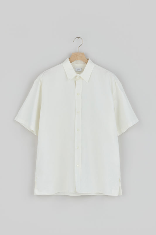 Regular Collar Short Sleeve Shirt (Cotton Linen)