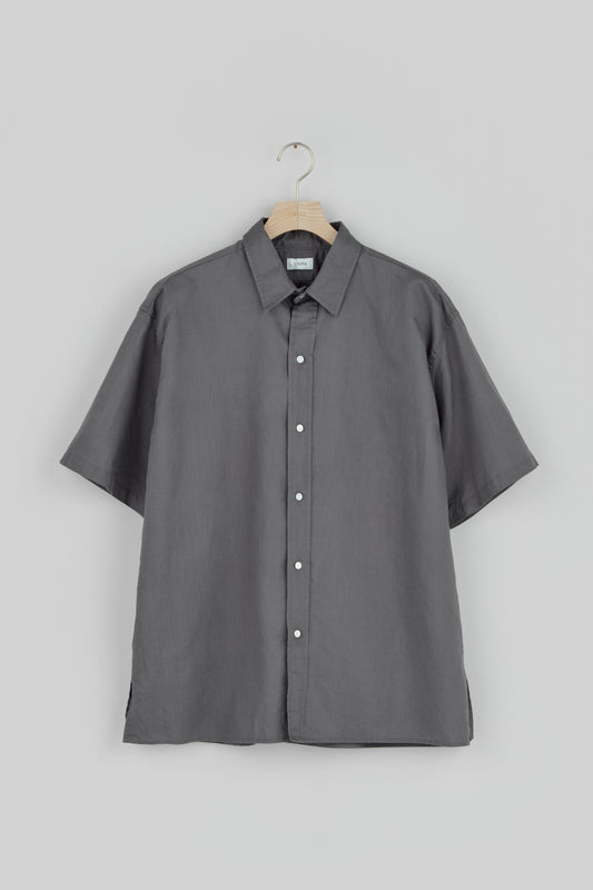Regular Collar Short Sleeve Shirt (Cotton Linen)