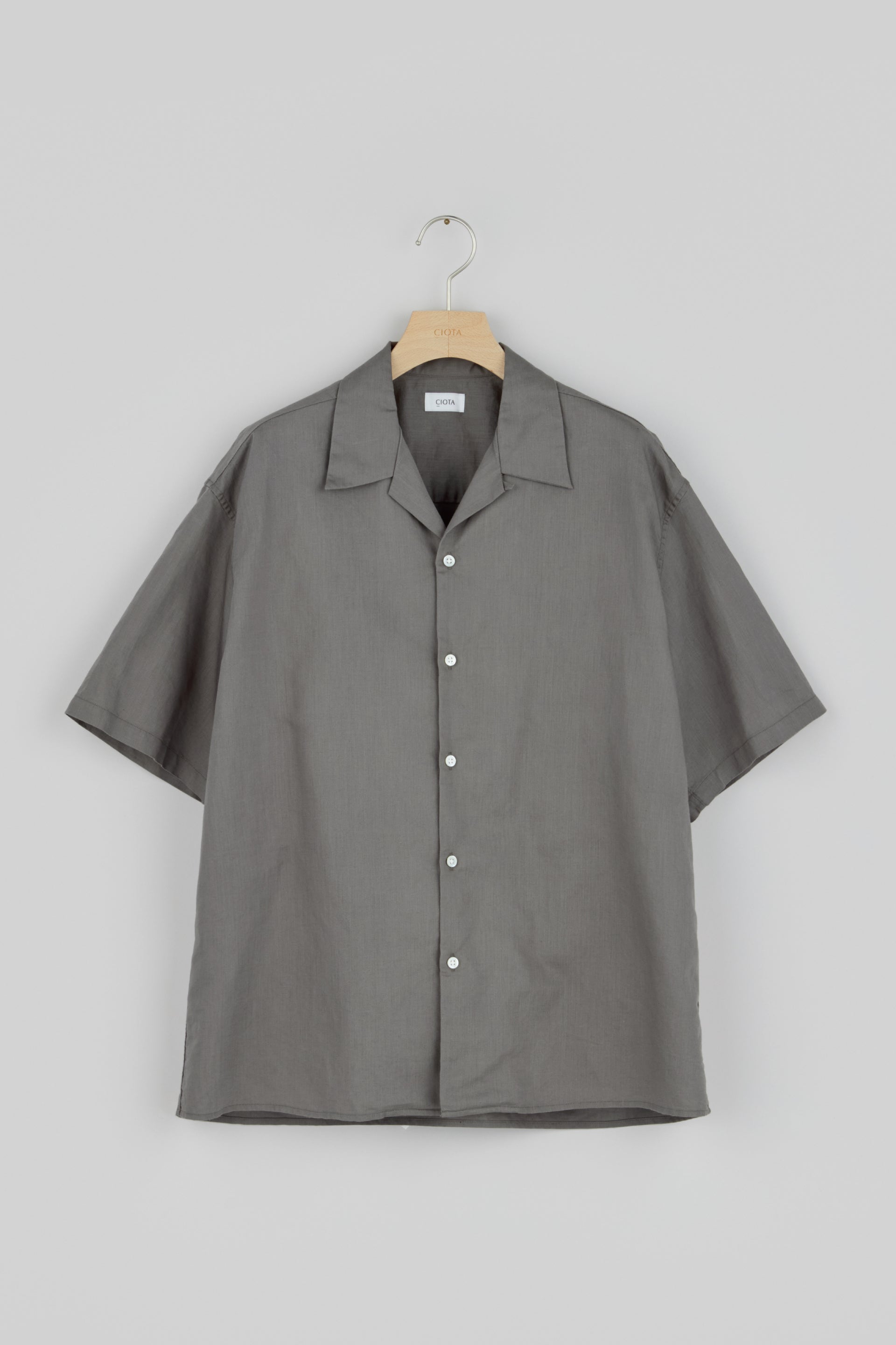 Open Collar Short Sleeve Shirt (Cotton Linen) – CIOTA Online