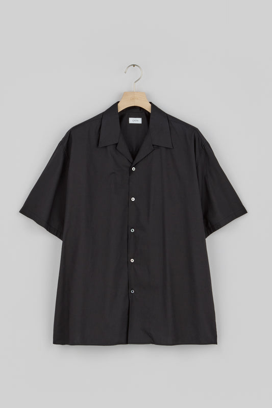 Open Collar Short Sleeve Shirt (Cotton Rayon)