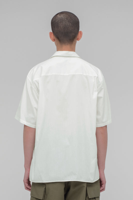 Open Collar Short Sleeve Shirt (Cotton Rayon)