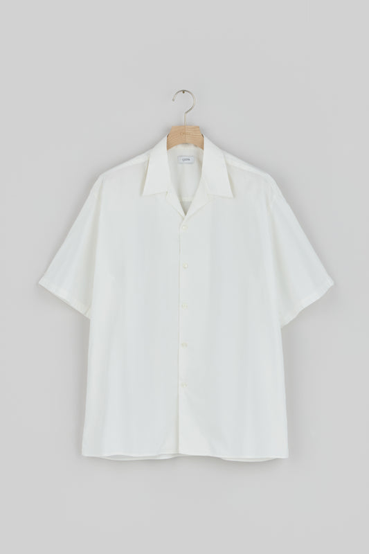 Open Collar Short Sleeve Shirt (Cotton Rayon)