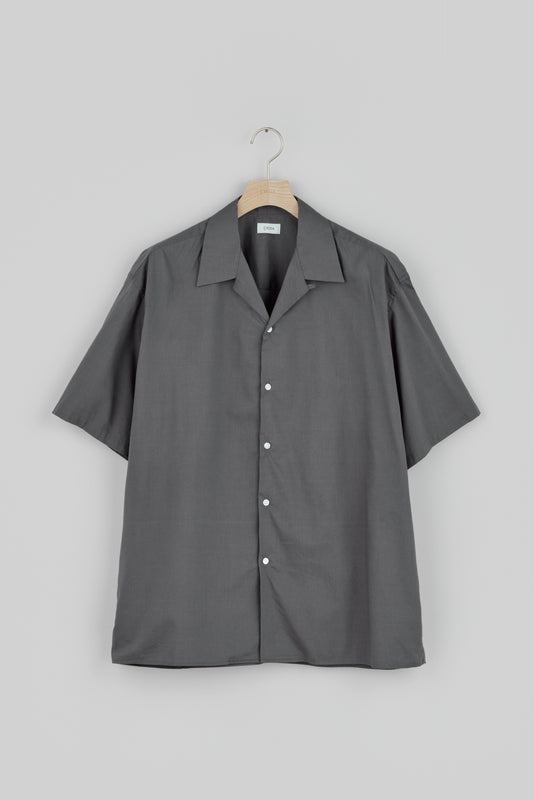 Open Collar Short Sleeve Shirt (Cotton Rayon)