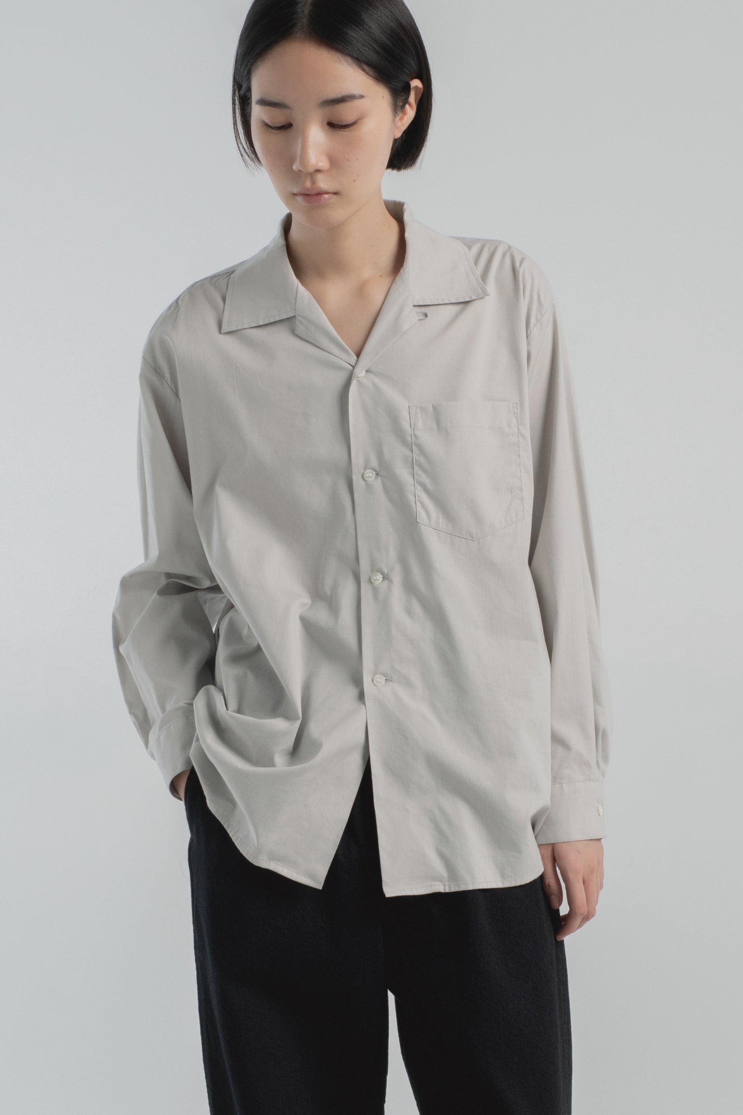Open Collar Long Sleeve Shirt – CIOTA Online Shop