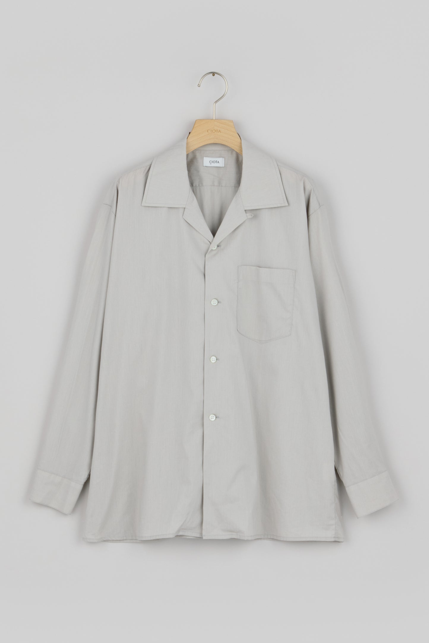Open Collar Long Sleeve Shirt