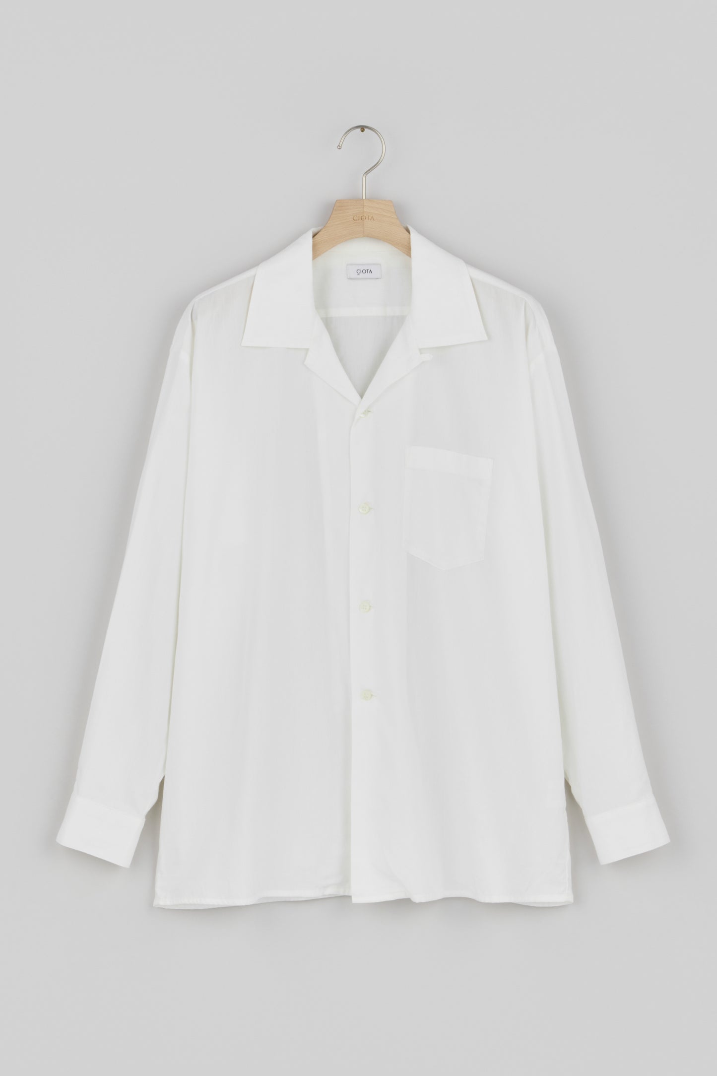 Open Collar Long Sleeve Shirt