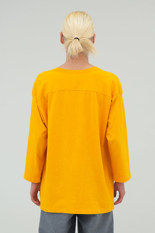 【SALE】Football 3/4 sleeve T-Shirts (Yellow)