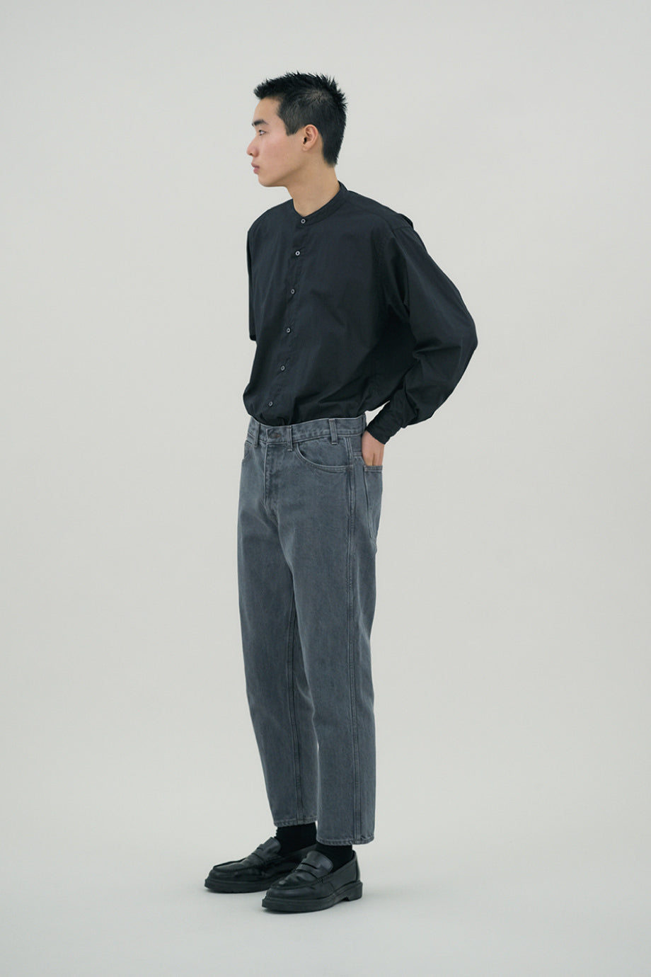 gardenblueend【ユニセックス】CIOTA Tapered 5 Pocket Pants デニム