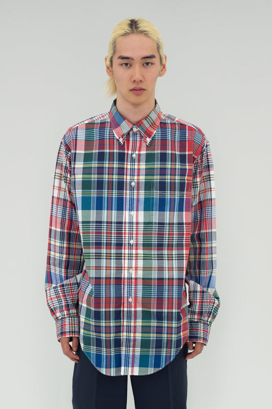 【SALE】Madras B.D Shirt