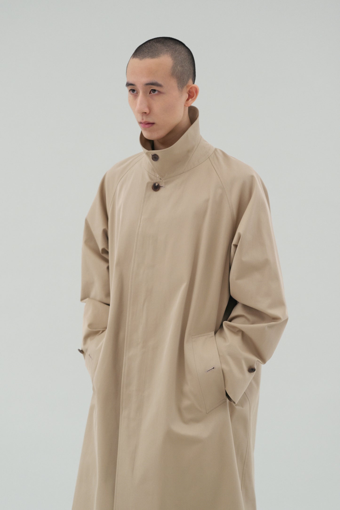 Balmacaan Coat (Gabardine Fabric)