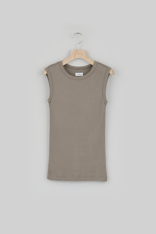 Ribbed Sleeveless Top