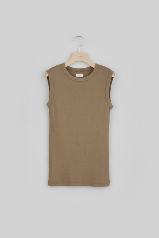 Ribbed Sleeveless Top